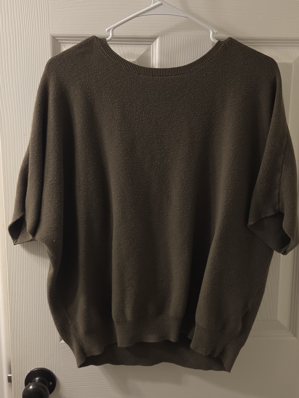 Quince Olive Cashmere Linkstitch Sweater Large
